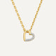 Half Pavé Diamond Linked Pendant Necklace (0.02 ct)