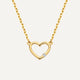 Diamond Open Heart Pendant Necklace (0.01 ct)