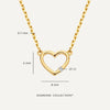 Oro de 18 Quilates con Diamante Collar Colgante Corazón Abierto con Diamante (0.01 ct) - 7