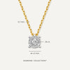 Oro de 14 Quilates con Diamantes Collar Colgante Halo de Diamantes Four Prong (0.04 ct) - 8