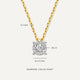 Collar Colgante Halo de Diamantes Four Prong (0.04 ct)