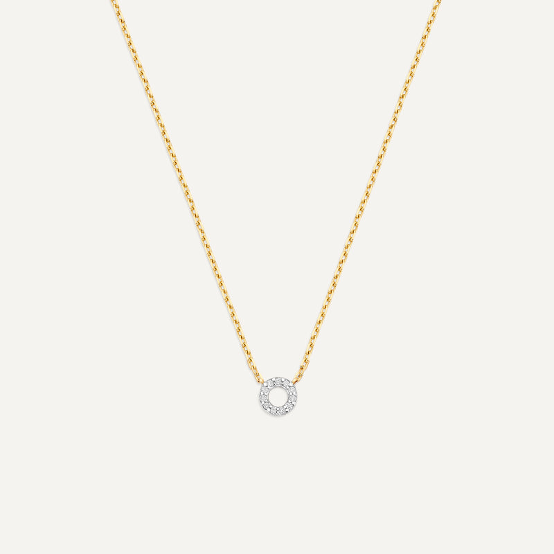 Collier Halo Ouvert Diamant (0.03 ct)