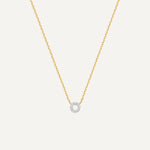 Diamond Open Halo Pendant Necklace (0.03 ct)
