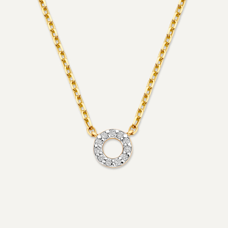 Collier Halo Ouvert Diamant (0.03 ct)