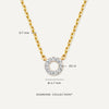 Oro de 14 Quilates con Diamantes Collar con Colgante Open Halo de Diamantes (0.03 ct) - 8