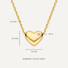 Oro de 14 Quilates con Diamante Collar con Colgante de Corazón Abultado y Diamante (0.01 ct) - 7