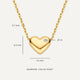 Collar con Colgante de Corazón Abultado y Diamante (0.01 ct)