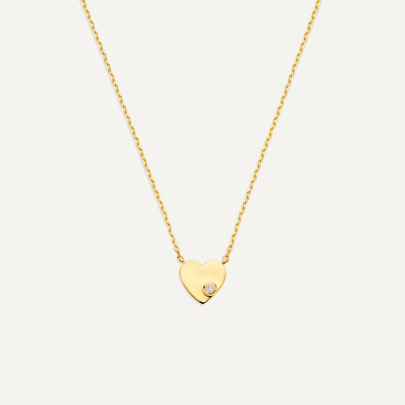 Diamond Heart Pendant Necklace (0.01 ct)