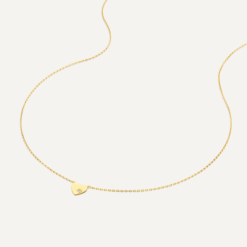 Diamond Heart Pendant Necklace (0.01 ct)