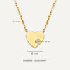 Oro de 14 Quilates con Diamante Collar Colgante de Corazón con Diamante (0.01 ct) - 8