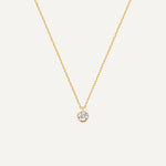 Bezel Set Diamond Linked Pendant Necklace (0.03 ct)
