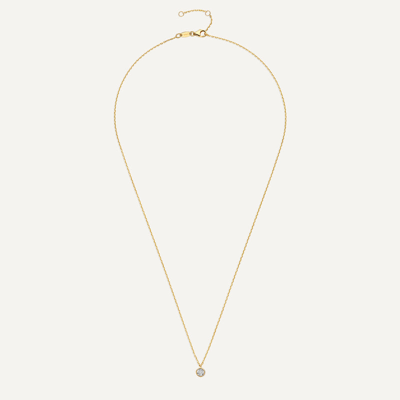 Bezel Set Diamond Linked Pendant Necklace (0.03 ct)