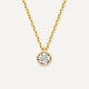 Bezel Set Diamond Linked Pendant Necklace (0.03 ct)