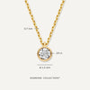 14 Karat Gold with Diamond Bezel Set Diamond Linked Pendant Necklace (0.03 ct) - 6