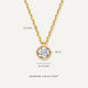 Bezel Set Diamond Linked Pendant Necklace (0.03 ct)