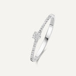 Four Prong Diamond Solitary Pavé Tapered Ring (0.20 ct)