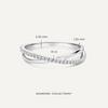 14 Karat White Gold with Diamonds Diamond Crossover Ring (0.15 ct) - 2