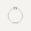 14 Karat White Gold with Diamonds Pavé Four Prong Diamond Halo Ring (0.13 ct) - 9