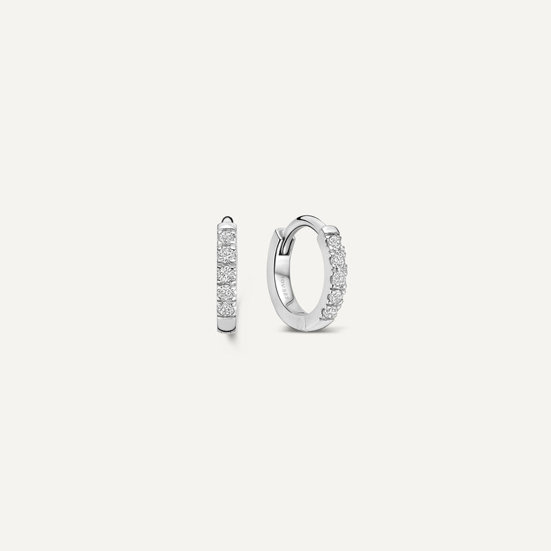 Pavé Diamant Mini Huggie Creolen (8mm) (0.05 ct)
