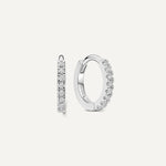 Pavé Diamant Kleine Huggie Ohrringe (10mm) (0.06 ct)