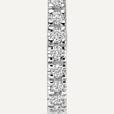 14 Karat White Gold with Diamonds Pavé Diamond Small Huggie Hoops (10mm) (0.06 ct) - 7