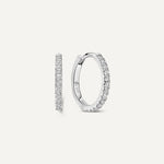 Pavé Diamond Huggie Hoops (12mm) (0.12 ct)