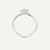 14 Karat White Gold Four Prong Round Cut Cubic Zirconia Ring - 3