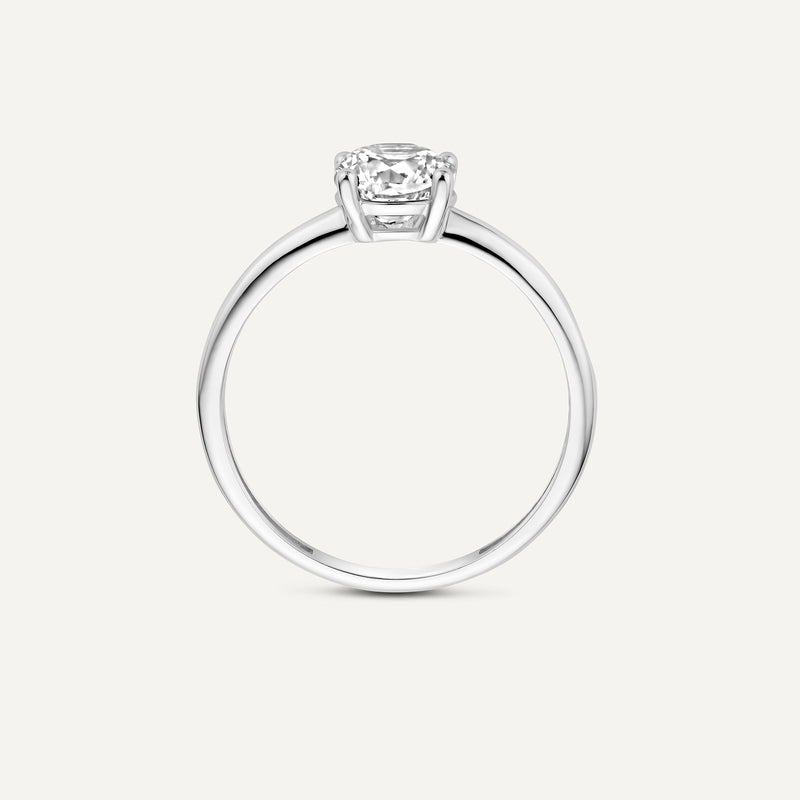 Four Prong Round Cut Cubic Zirconia Ring