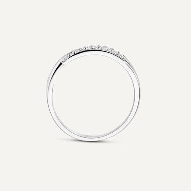 14 Karat White Gold Cubic Zirconia Claw Ring - 5