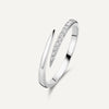 14 Karat White Gold Cubic Zirconia Claw Ring - 1