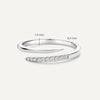 14 Karat White Gold Cubic Zirconia Claw Ring - 4