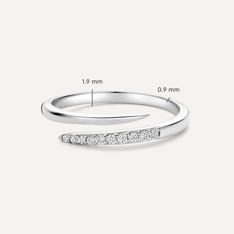 Cubic Zirconia Claw Ring
