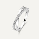 Crossover Cubic Zirconia Eternity Ring
