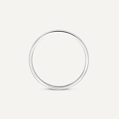 14 Karat White Gold 2 mm Curve Band Ring - 6