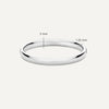 14 Karat White Gold 2 mm Curve Band Ring - 5