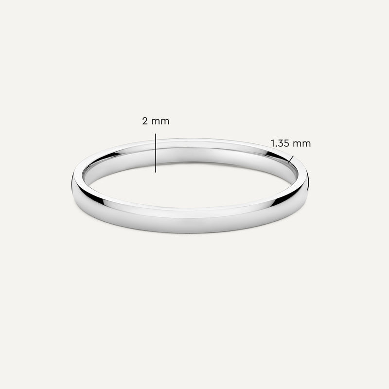 2 mm Curve Band Ring