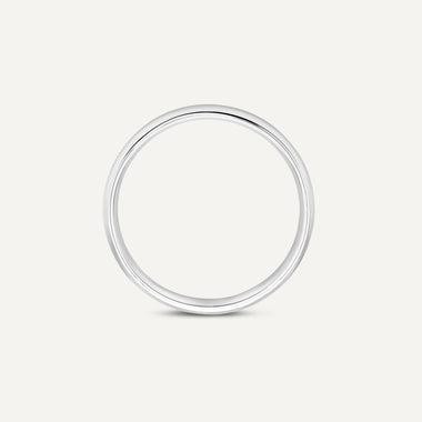 14 Karat White Gold 3 mm Curve Band Ring - 6