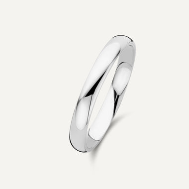 14 Karat White Gold 3 mm Curve Band Ring - 1