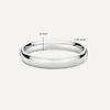 14 Karat White Gold 3 mm Curve Band Ring - 5