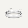 14 Karat White Gold 4 mm Curve Band Ring - 5