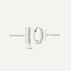14 Karat White Gold Pavé Cubic Zirconia Small Huggie Hoops (10mm) - 5