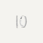 Pavé Cubic Zirconia Huggie Hoops (12mm)