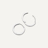14 Karat White Gold Essential Huggie Hoops (12mm) - 4