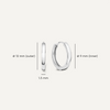 14 Karat White Gold Essential Huggie Hoops (12mm) - 5
