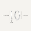 14 Karat White Gold Essential Small Hoops (15mm) - 5