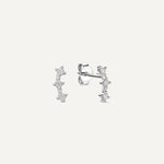 Cubic Zirconia Curved Trinity Studs