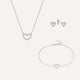 Set con cuori aperti in pavé di zirconi