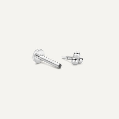 14 Karat White Gold Sphere Cluster Piercing - 5