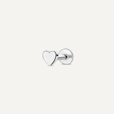 14 Karat White Gold Heart Piercing - 1