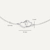 14 Karat White Gold Linked Heart Bracelet - 3